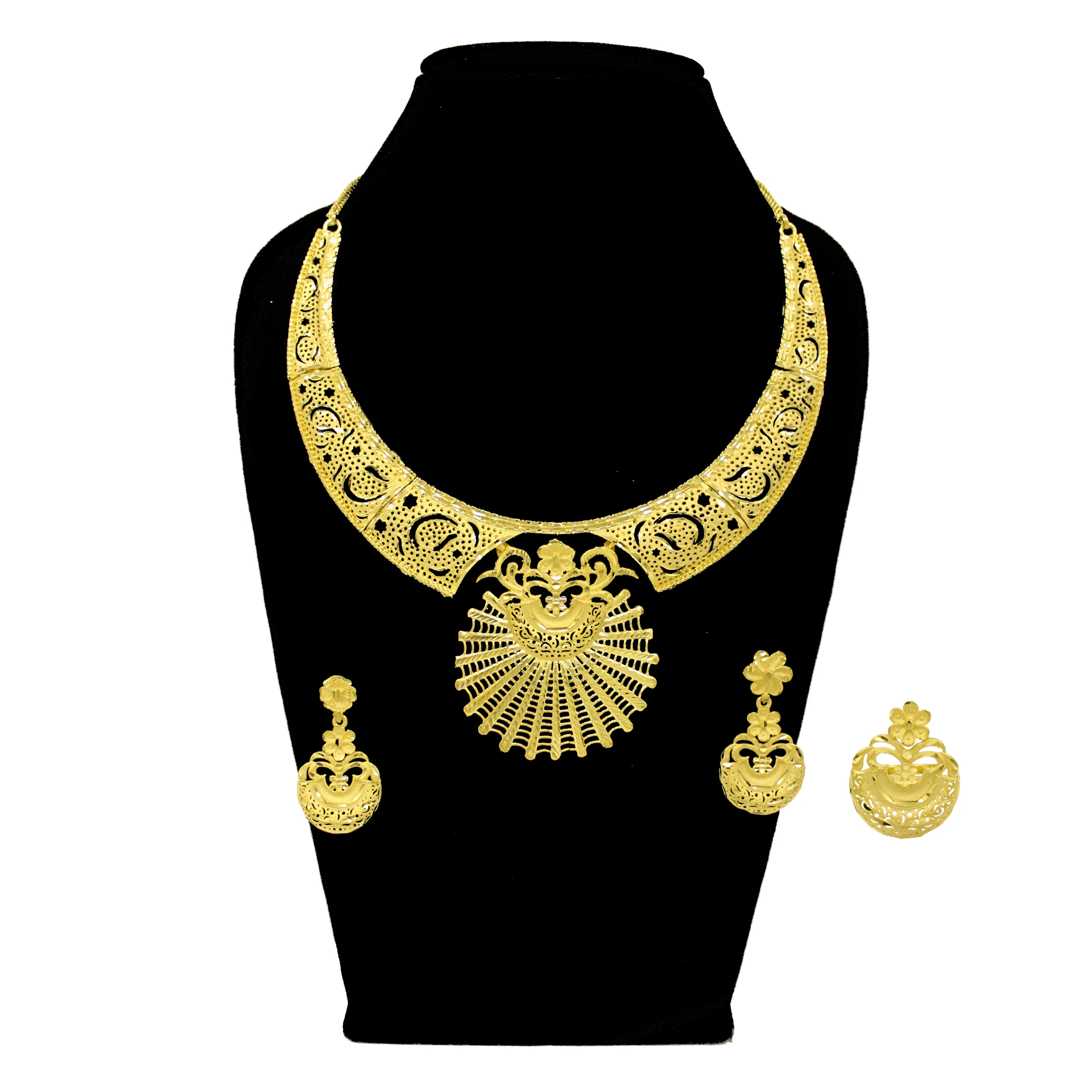 Dubai Gold Plated Jewelry Necklace Bridal Set