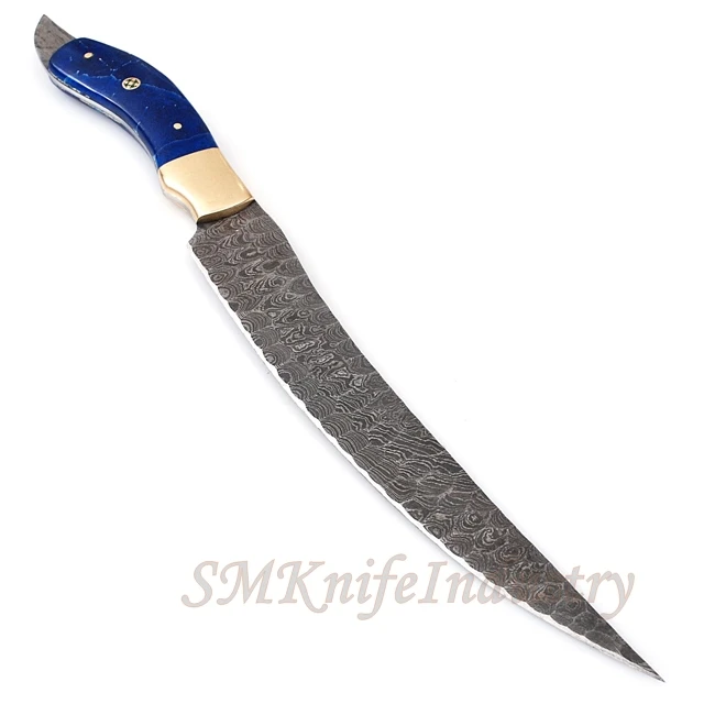 High Quality Custom Folded Layers Damascus Steel Fillet kitchen Fishing knife