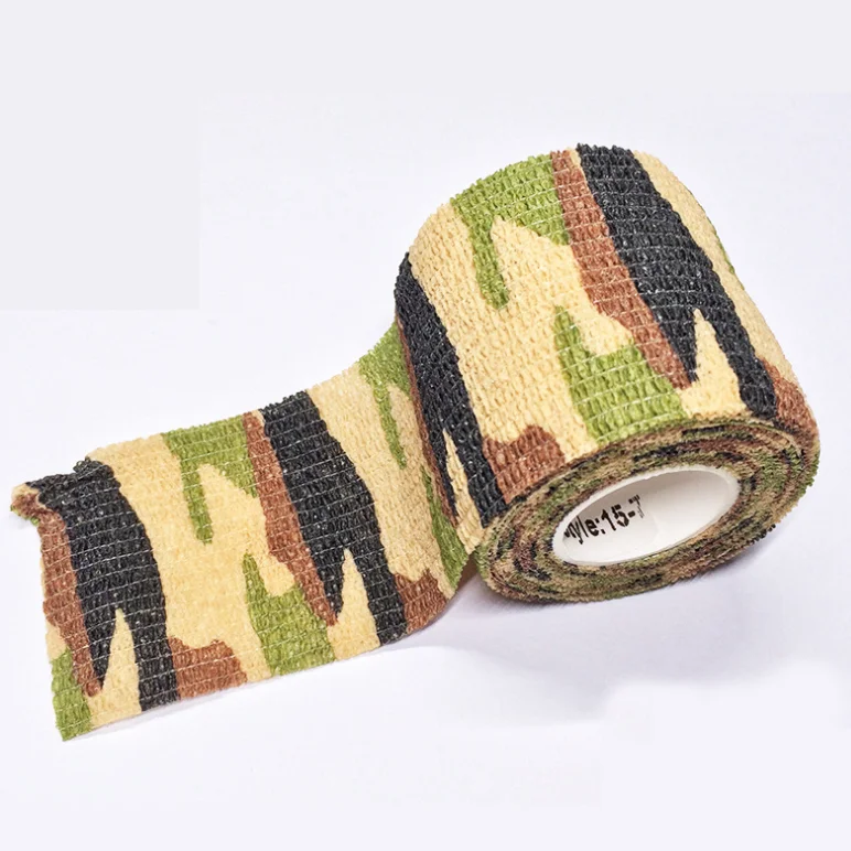 Size of 5 cm *450 cm Colorful Self Sticky cotton Elastic Bandage,camo tactical tape for hunting medical bandage