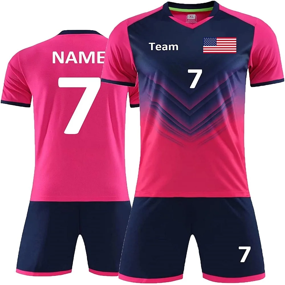 Custom Soccer Uniform Full Sublimation Printing Soccer Jerseys Club Team Football Training Uniform Suit Soccer Uniform For Men