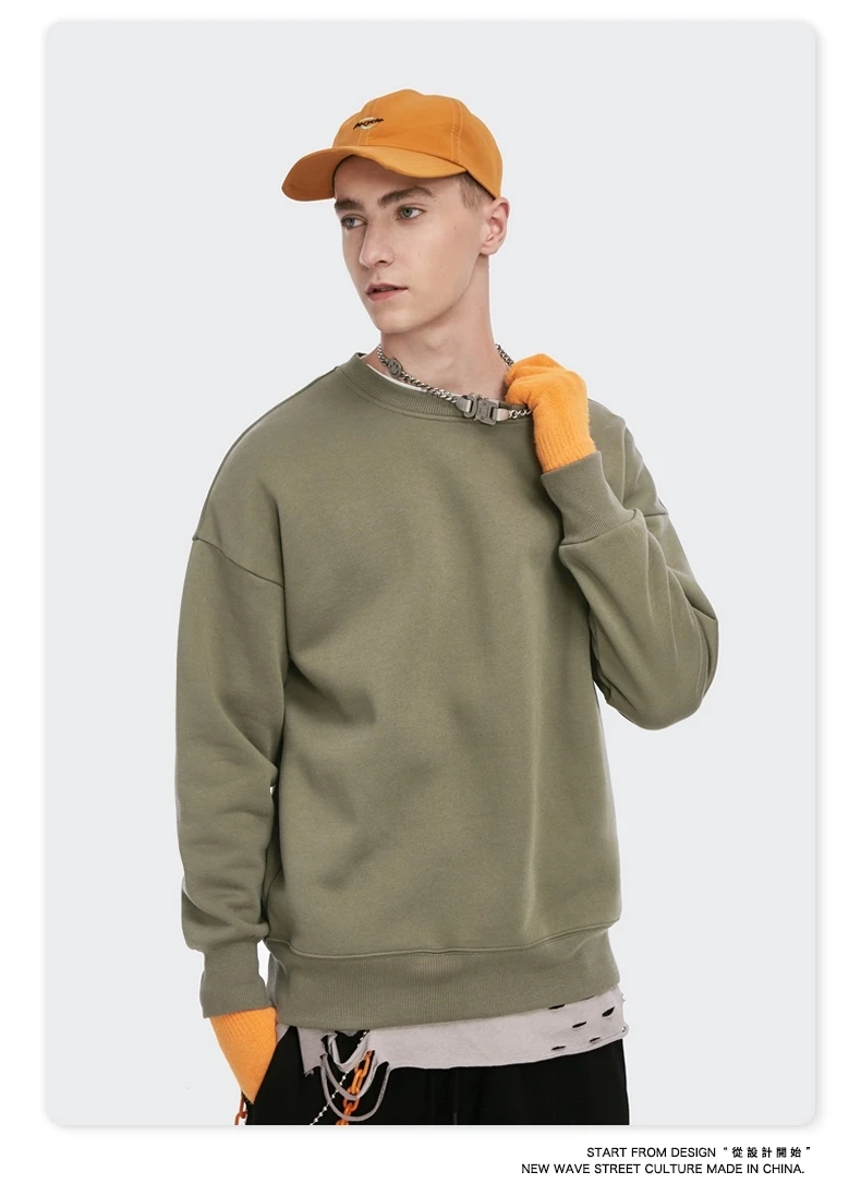 
OEM sweat shirt 100% cotton fleece heavy weight custom sweatshirt 