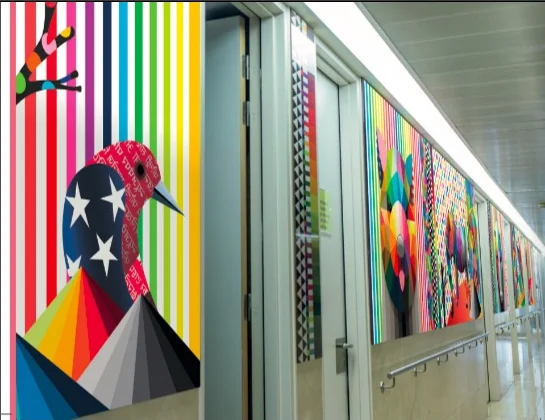 Mall DIY Art digital print decorative compact laminate formica fireproof hpl for toilet cubicle wall panel tabletop desktop