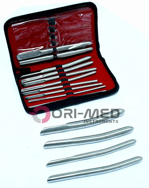 Custom OEM Strong Metal 8 pieces Set of Pratt Ultrine Dilators 13mm 43mm Medical Material Stainless Steel