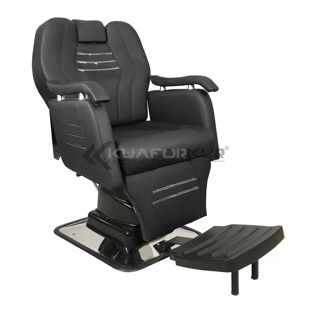 Wholesale Leather Coating on Foam Barber Chair Reclining Chair Barber Hydraulic Adjustable Delivery on Time