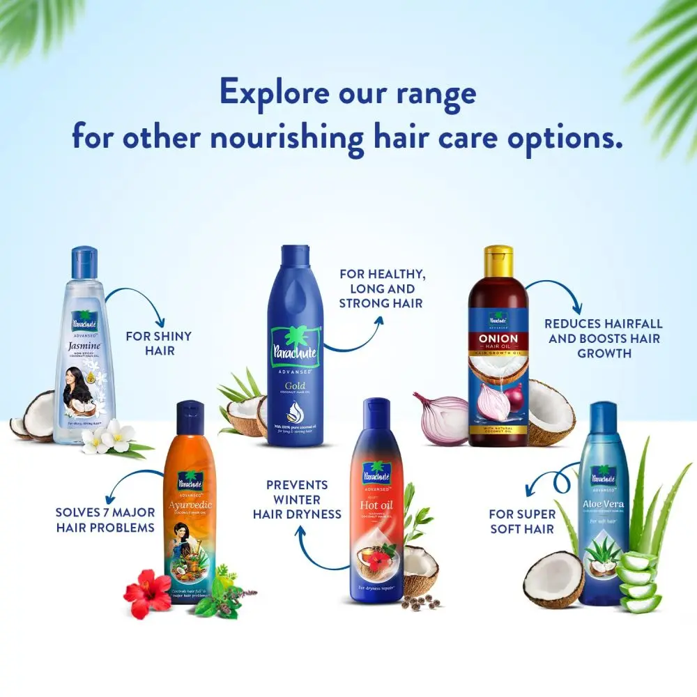 Parachute Hair Oil Body Wash Hair Cream Body Oil Aloe Vera Jasmine Coconut Hair Oil Body Lotion