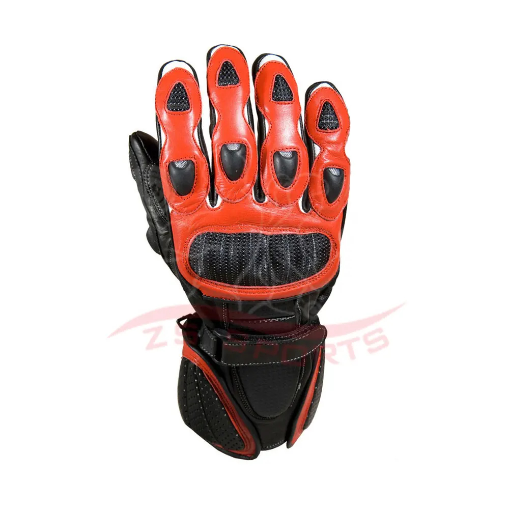 
High Quality Motorbike Leather Gloves With Custom Made Latest Design 