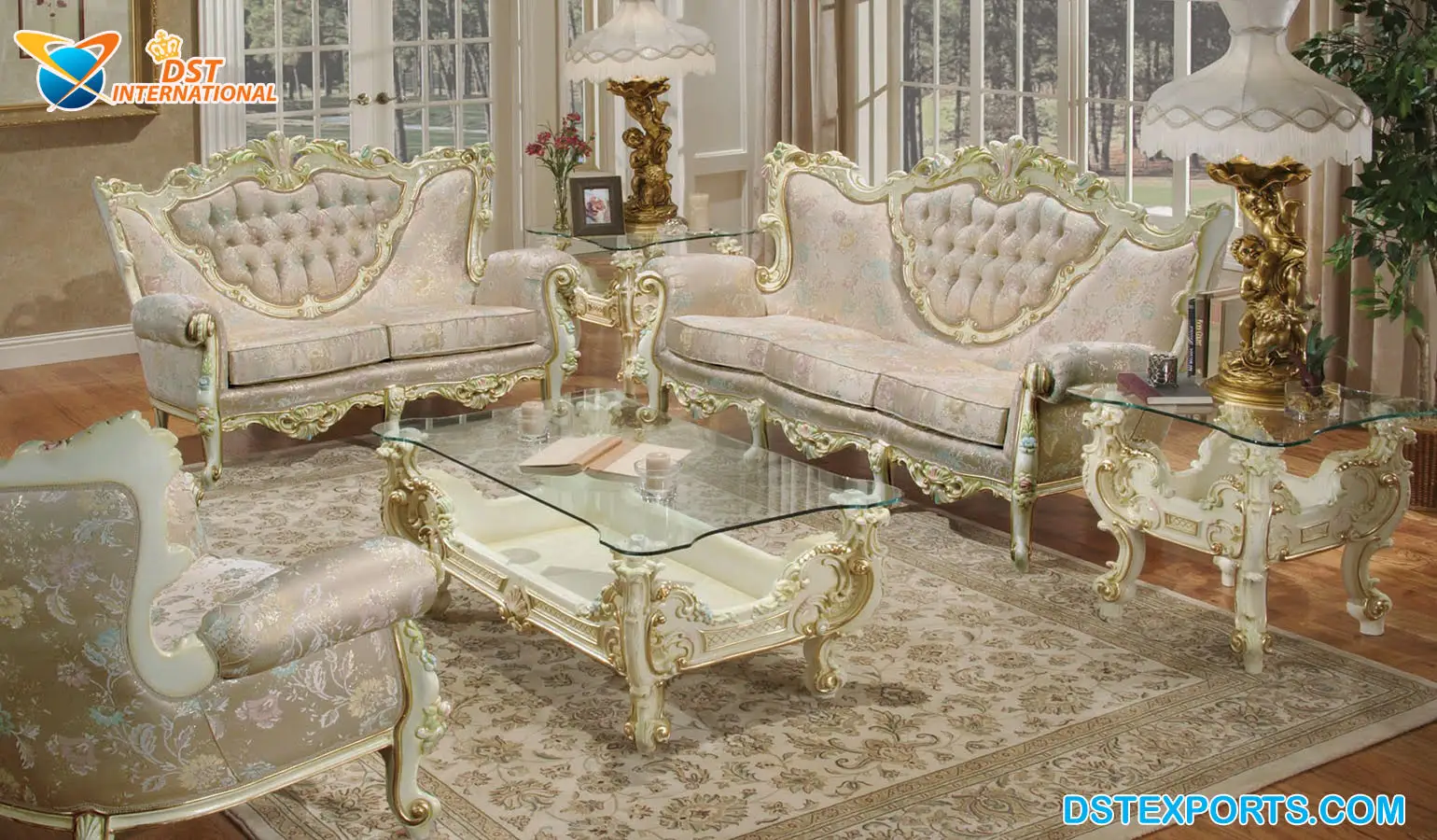 Italian White Finish Drawing Room Furniture Classic Look Hand Carved Livingroom Furniture Buy Solid Wood Sofa Set For Home