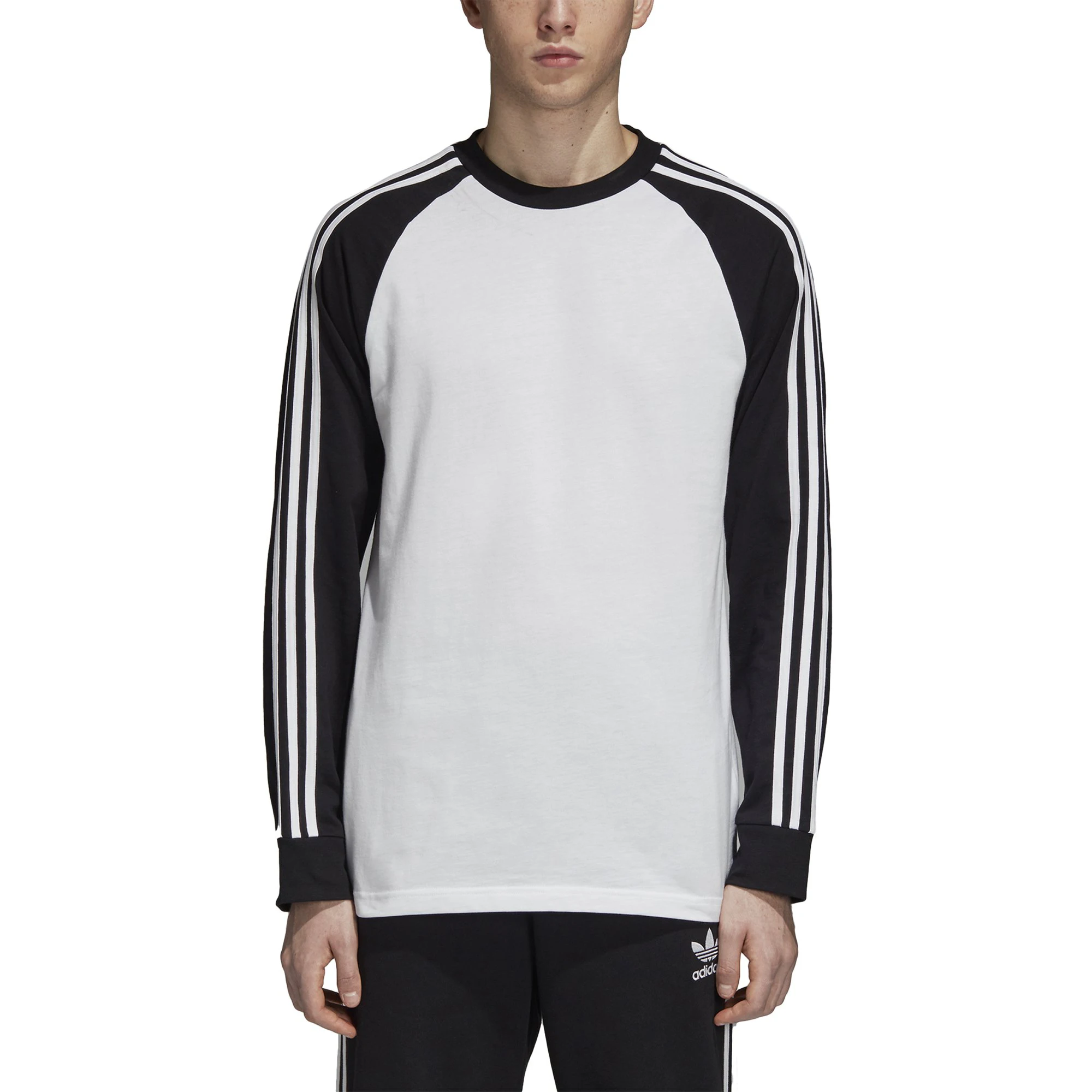 Мужская футболка с длинным рукавом и 3 полосками