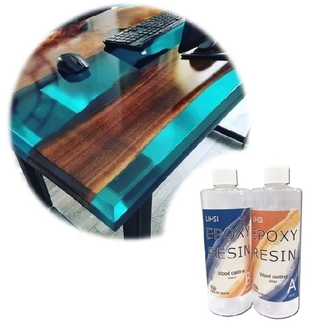 
Transparent Clear Wood Table Casting epoxy resin 