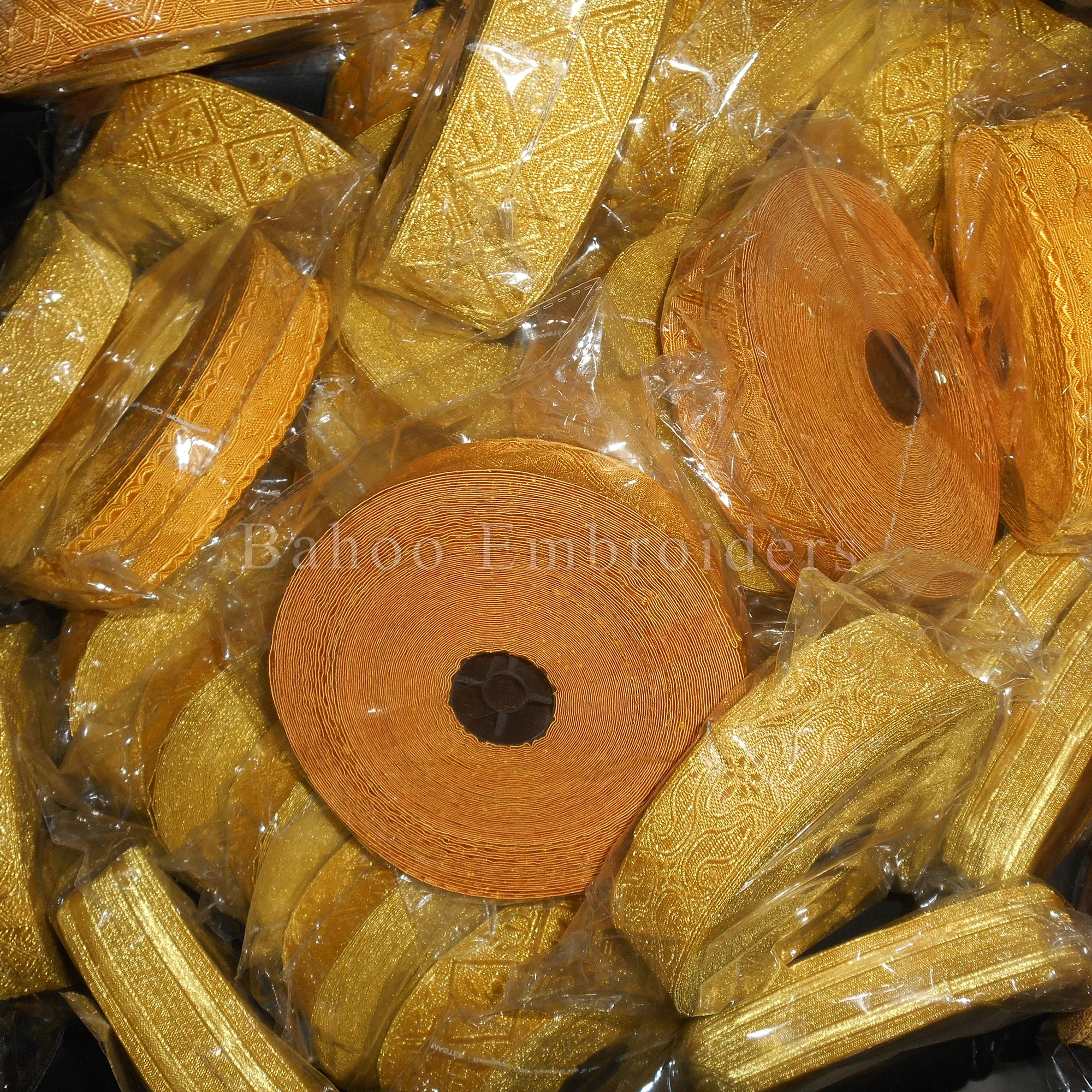 Gold Mylar Braid Trim for Military Officer Uniform, Vestment, Fancy Costume (Art # BH-BR-020)