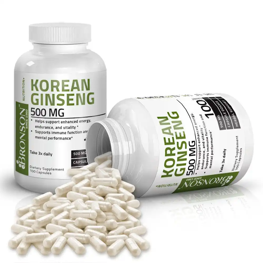 
Korean Panax Ginseng - 500 mg - 100 Capsules 