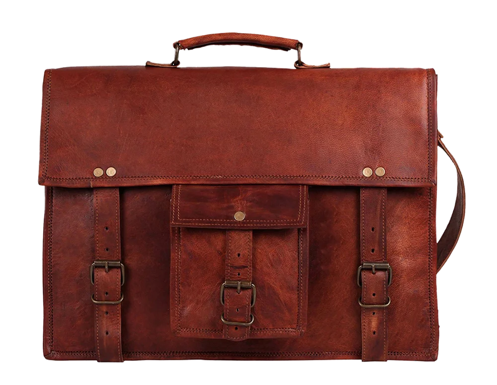 
Винтажная деловая сумка из натуральной кожи, Премиум портфель для ноутбука, для офиса и колледжа для мужчин и женщин 