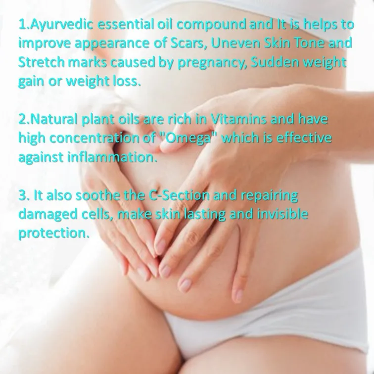 2021 best sell Ayurvedic essential oil compound of Stretch Mark Removal Maternity Slackline For Scars, Aging & Wrinkle skin, soo