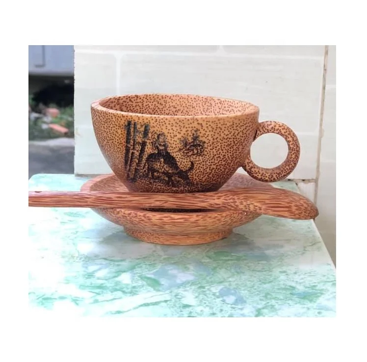 Vintage Coconut Handicraft Teapot for Storage Tea Coffee Home Garden Kitchenware in Stocked (Ms.Sandy 84587176063)