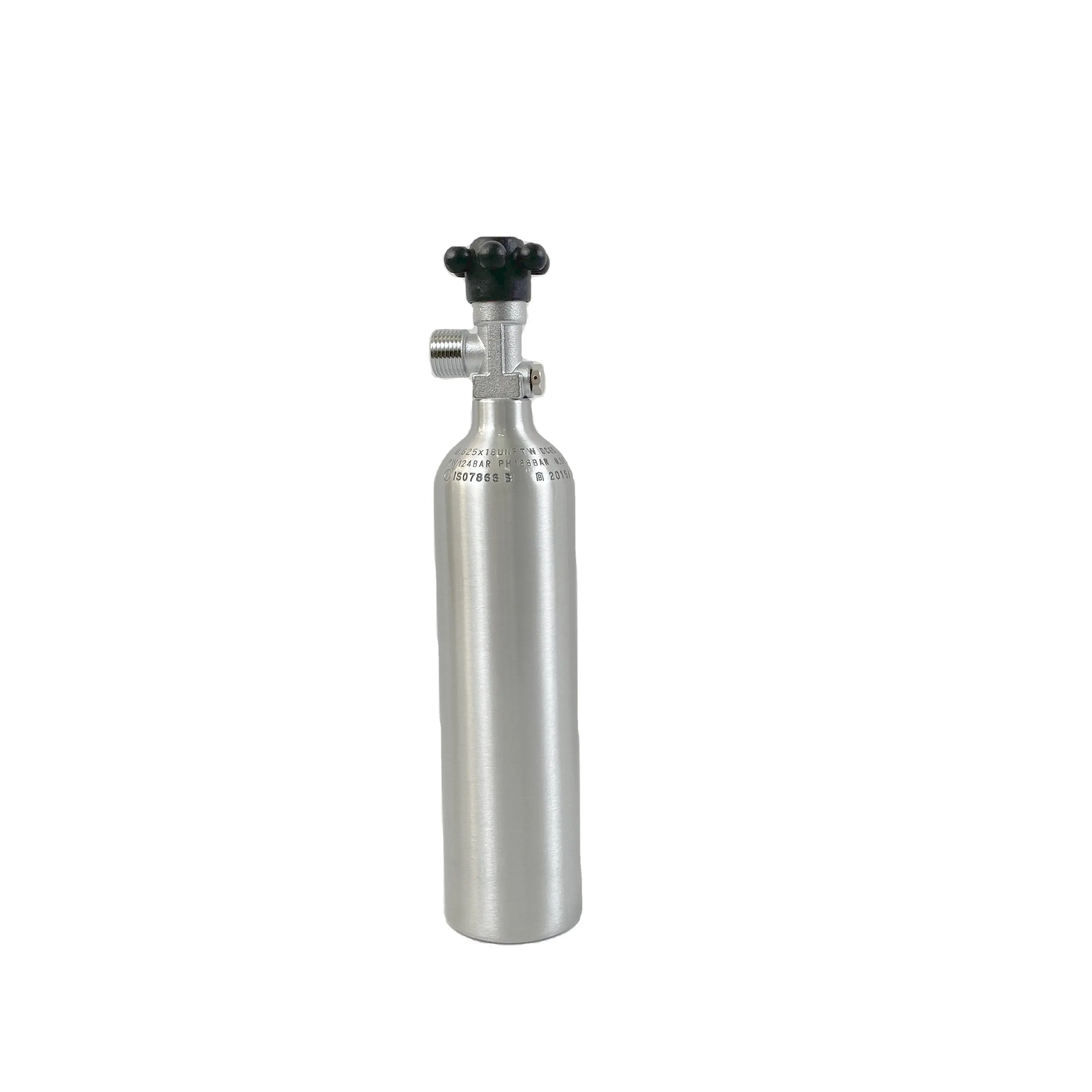 12OZ 0.5L New Design Co2 Cylinder Taiwan High Pressure 0.5L New Design Cap Aquarium Co2 Cylinder with W21.8 Face Side Valve