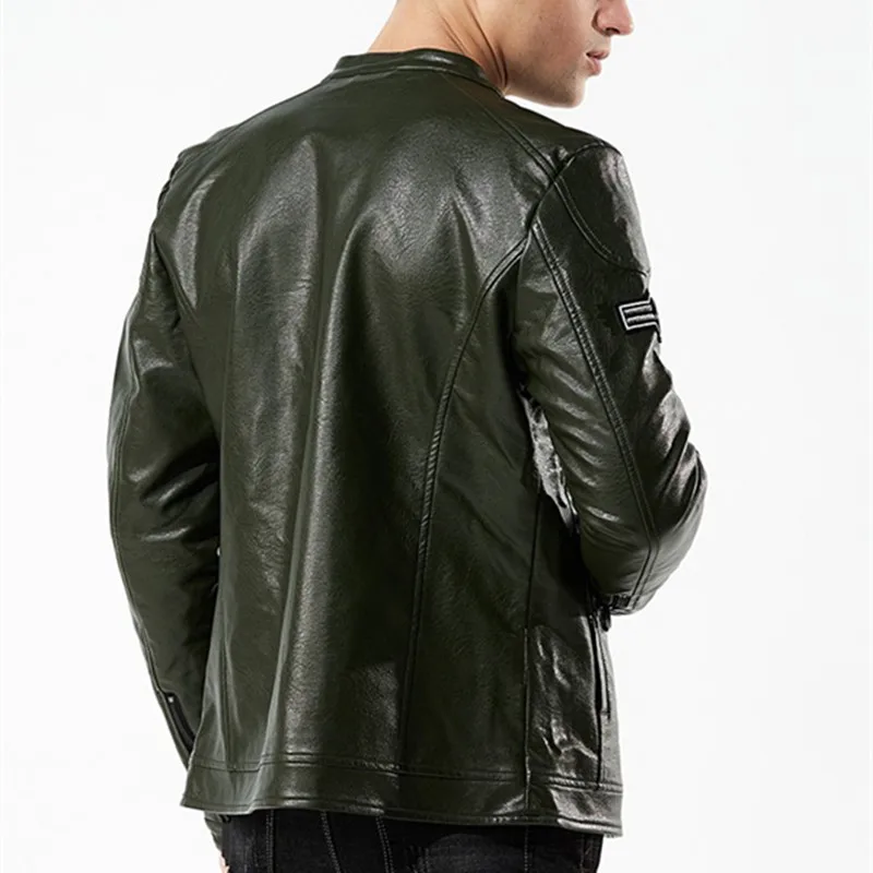 Новинка 2021 модные зимние меховые куртки мотоциклетные с воротником-стойкой повседневное пальто мужская куртка-бомбер из искусственной кожи верхняя одежда