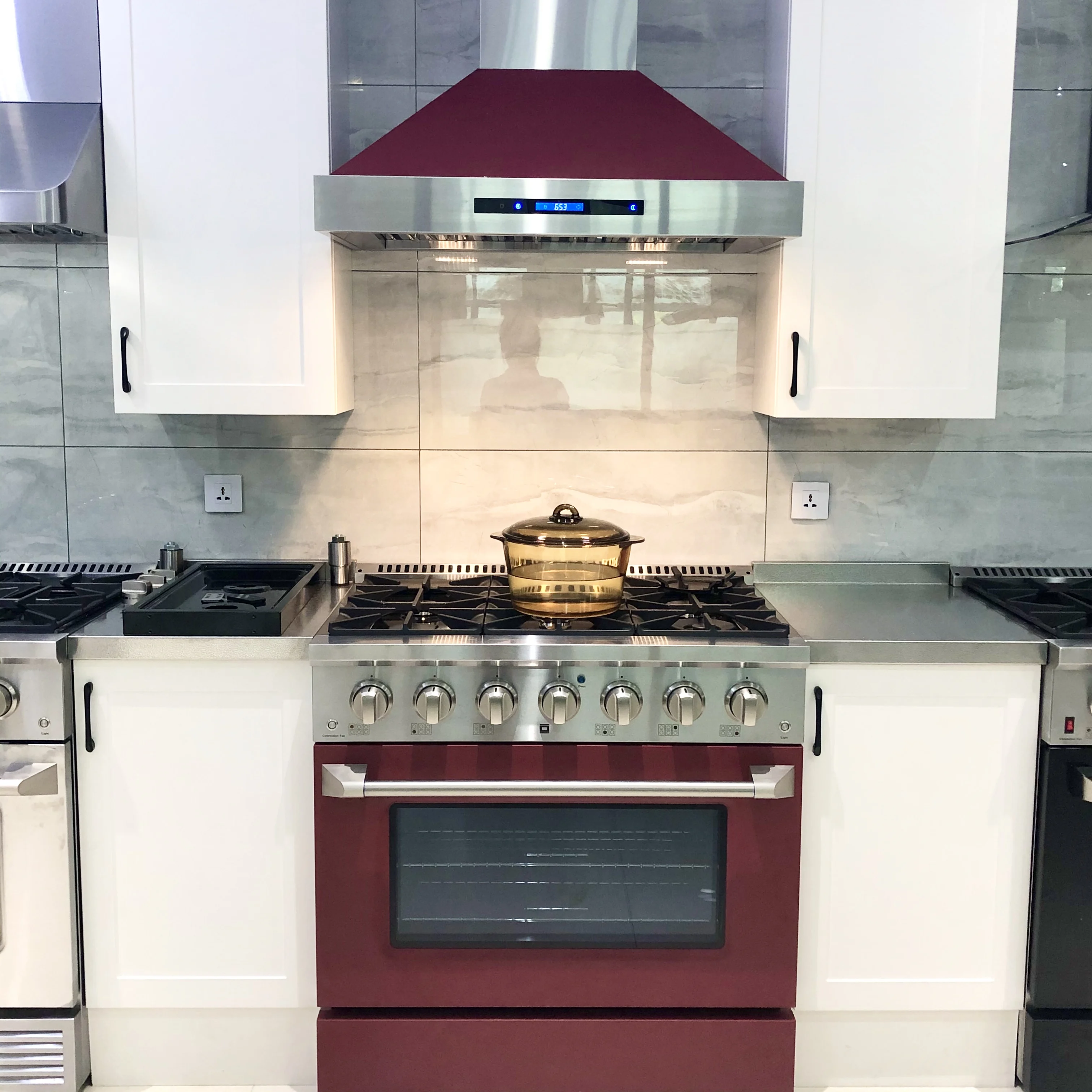 SENG ETL certified kitchen stainless steel professional gas range 	cooker 4 burner oven