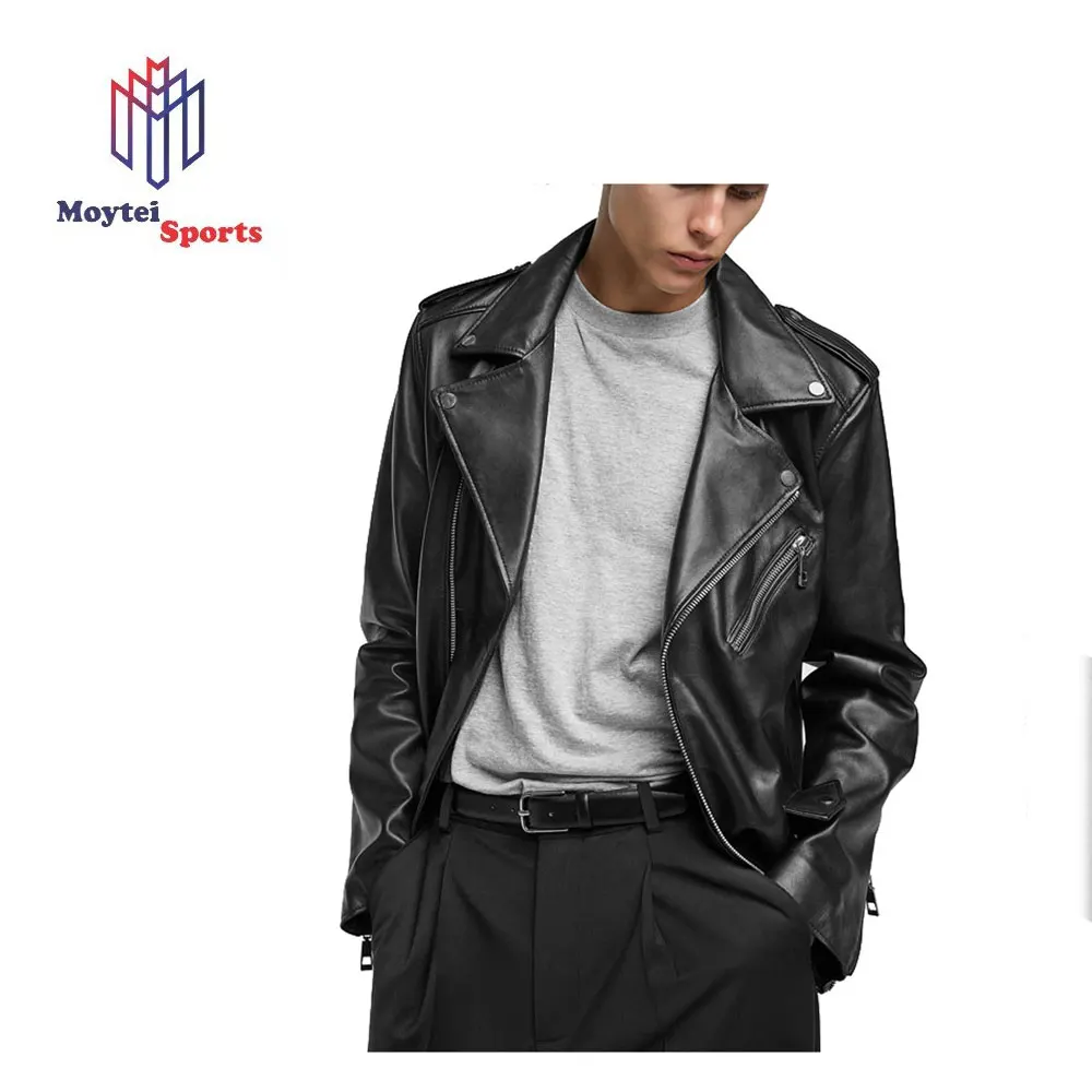 Wholesale Fashion men designs leather jacket custom winter