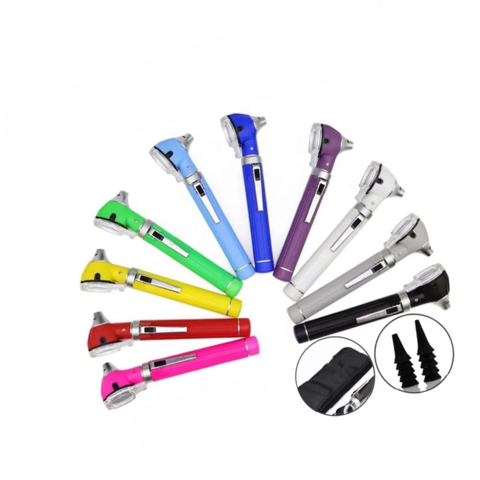 Fiber Optic LED Otoscope Ophthalmoscope ENT Diagnostic Examination Kit Surgical Lab Device