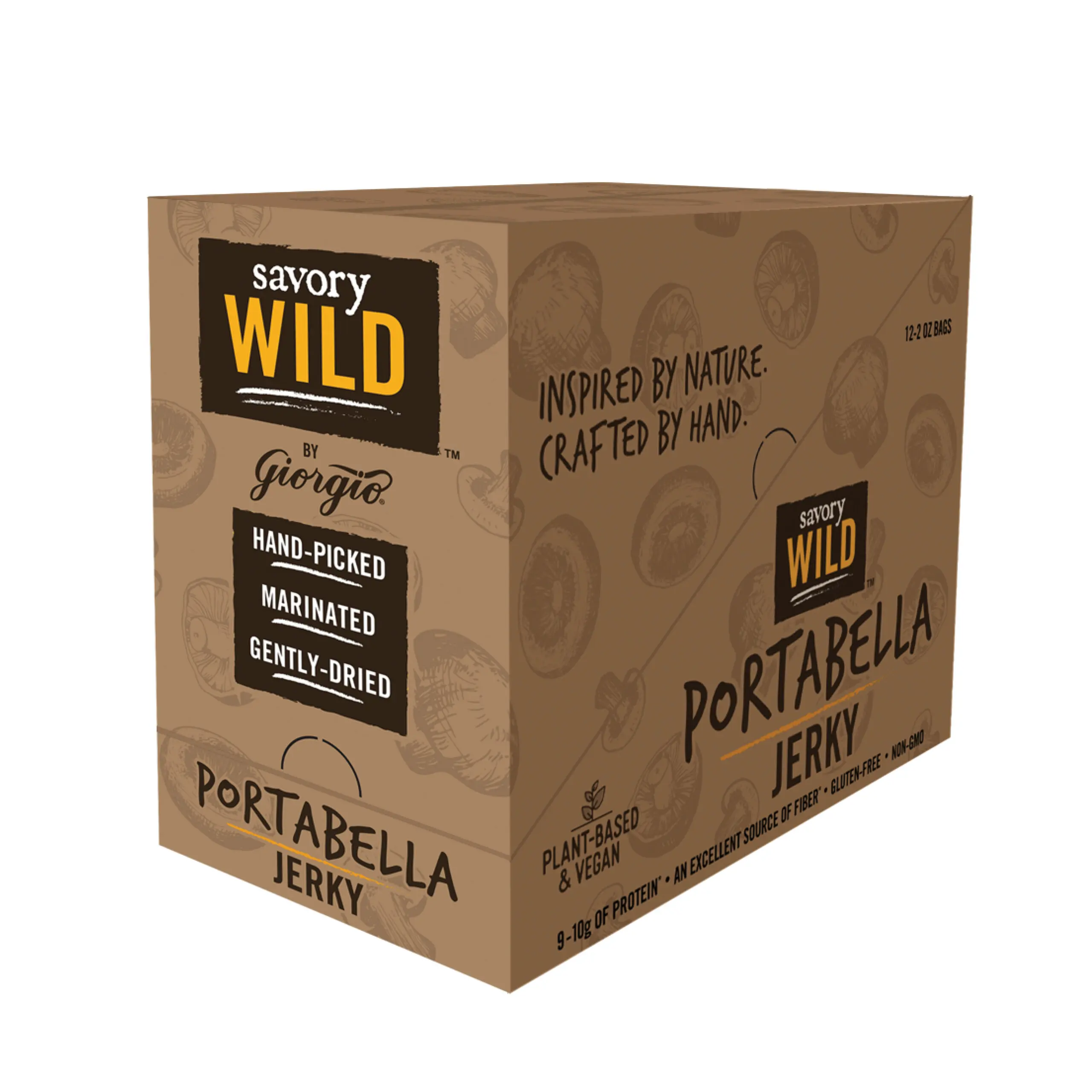 Согревающий дикий веганский порбалелла гриб джерки без глютена ГМО горячий и пряный Cajun. Здоровые органические закуски