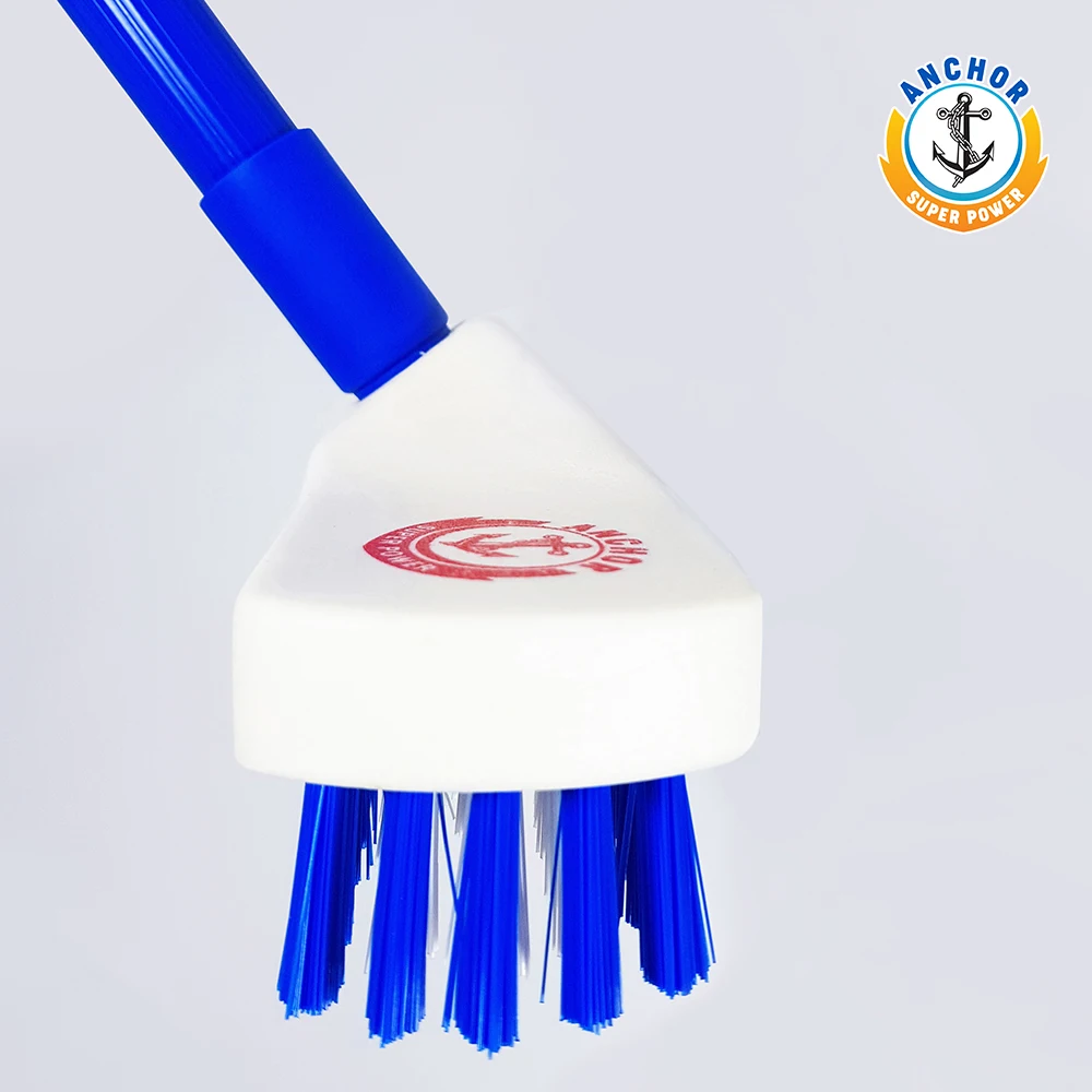 New Supplier Anchor Hard PP Bristle Large Size Broom with Steel Handle for Indoor & Outdoor Cleaning