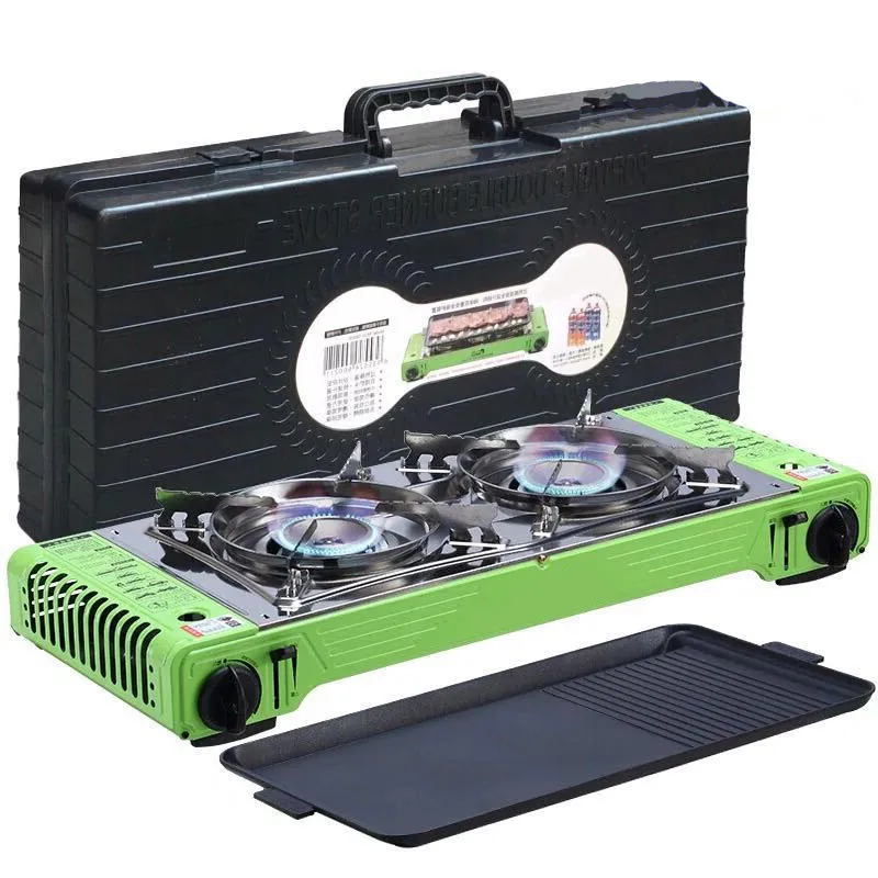 Cooking kerosene cooker wok cooktop portable 2 in 1 camping 2 burner gas stove