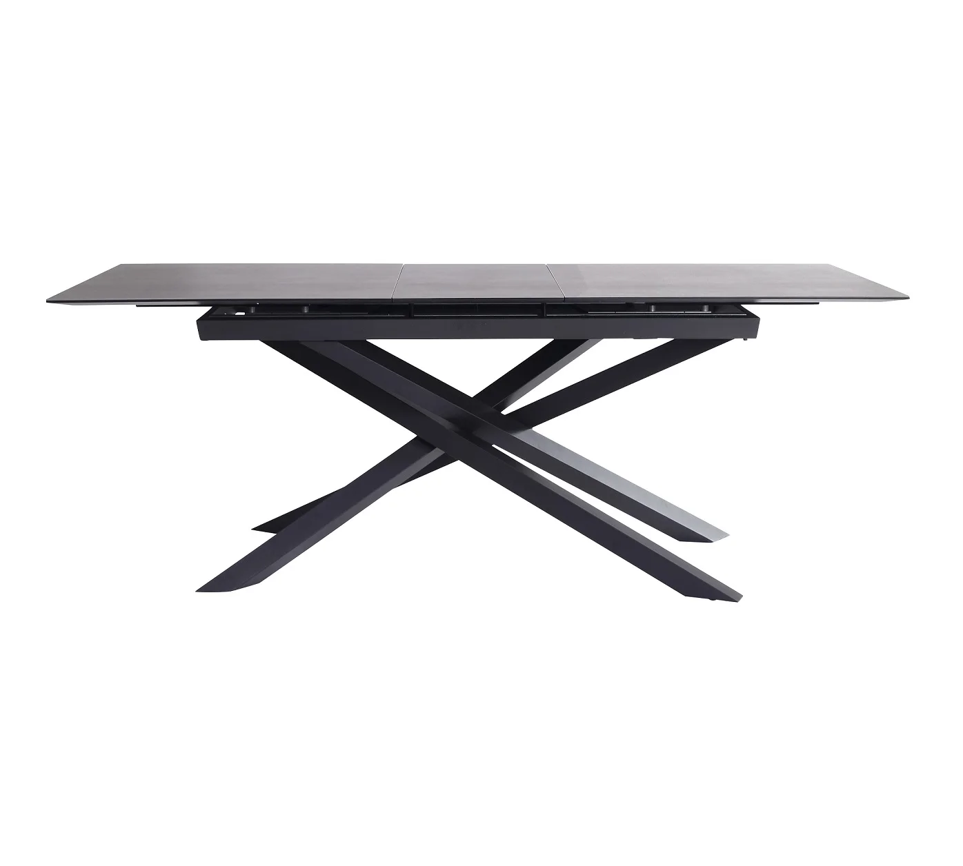 Center Opening Auto Liftup Foldable Modern Sintered Stone Contemporary Circular Extension Dining Table