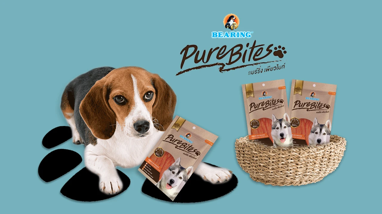 [Dist. Needed] No.1 Pet Care Bearing Pure Bite Premium Snack Made From Real Chicken Fillet For Dog 50G from Thailand