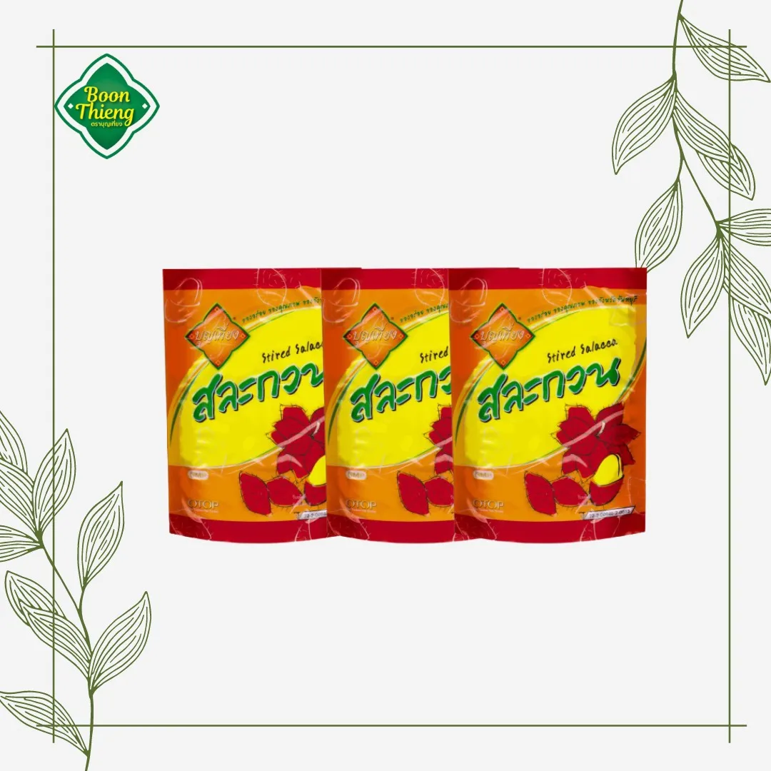 Best Selling Sweet fruit candy Stried Salaca Delicious and Good Quality From Thailand Trio set