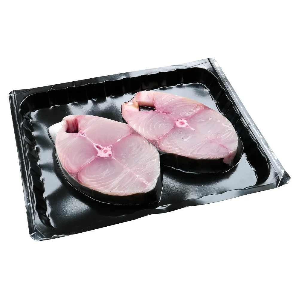 2022 Scomberomorus Guttatus Fish (120-150 gm/pc) Bulk Packing 10 kg/ctn Frozen Spanish Mackerel Steak Cut