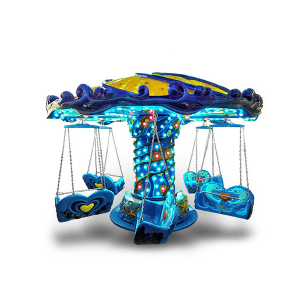 
Funnivarium Love Swing - Amusement Park Colorful Super Love Swing Flying Chair Rides 