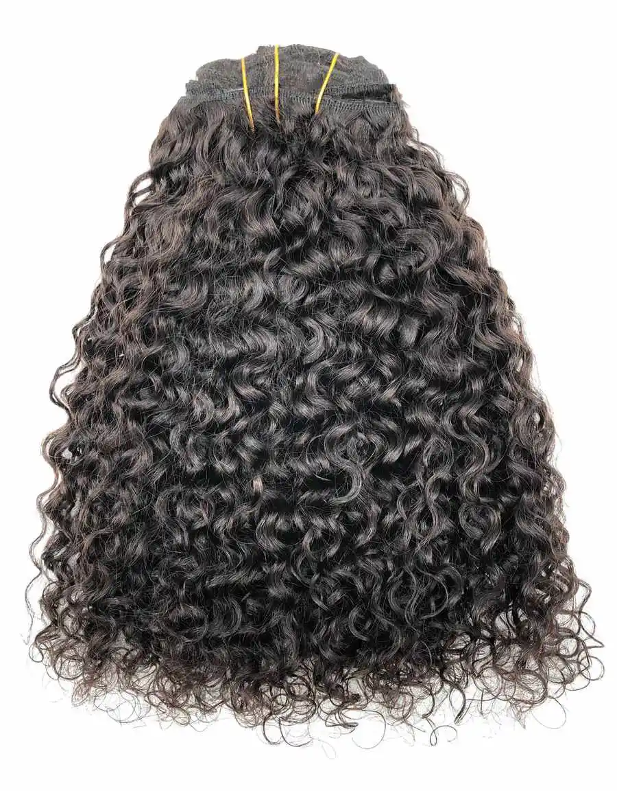 Boucle de Printemps Remy Cheveux Humains Italie Tissage Italien de Cheveux Boucles Crepus
