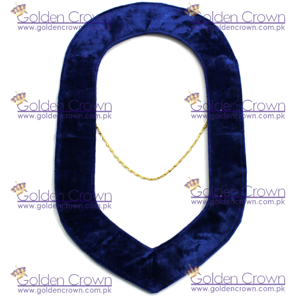 Wholesale Masonic Regalia Blue Lodge Chain Collar Golden Metal | Masonic blue lodge officer chain collar Supplier