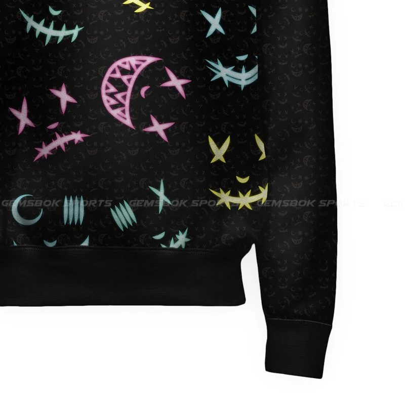 High Quality Sublimation Smile Now Graphic Design Sweatshirts Manufacture Custom Design High Quality Crew Neck Sweatshirts