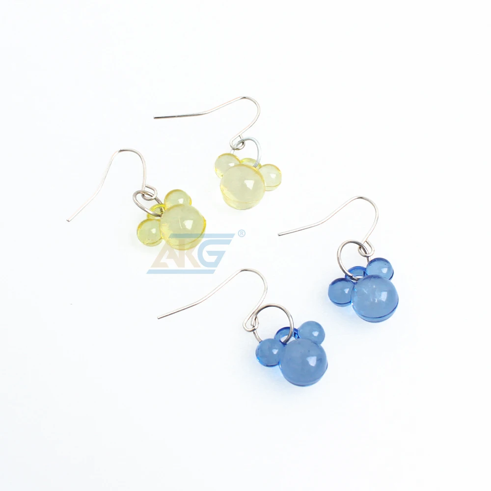 Cute Earrings For Child Cute Mouse Available in Blue and Yellow