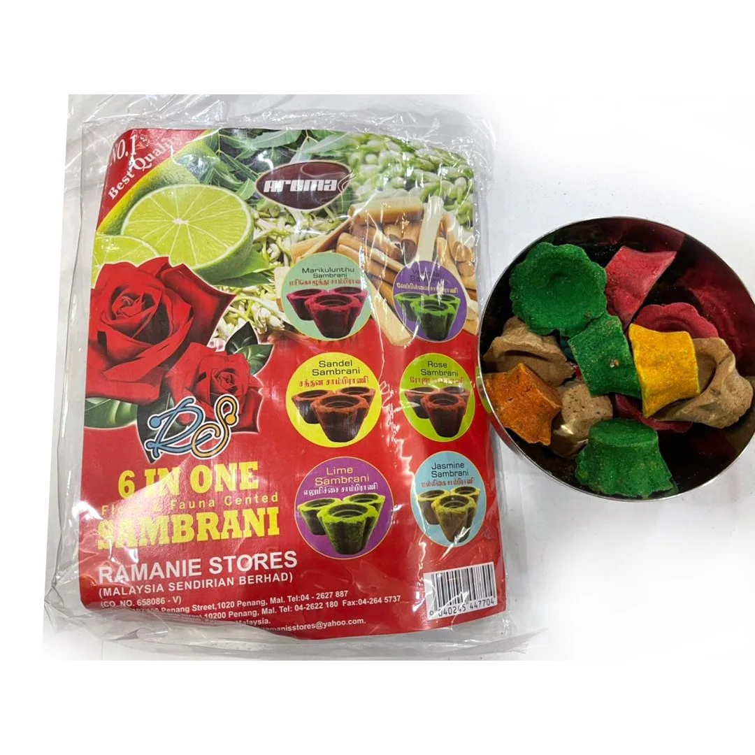  Ароматизатор 6 в 1 Sambrani высококачественные Ароматические Цветы благовония для молитвы