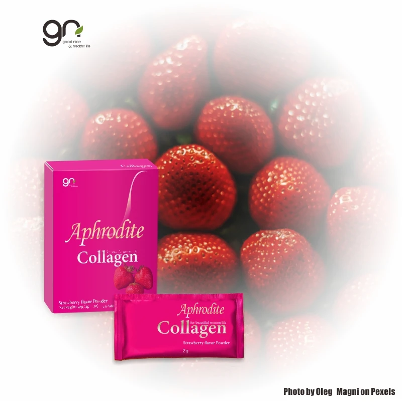 Beauty product Strawberry flavor Collagen powder by Japanese Hydrolyzed Fish Collagen help skin care