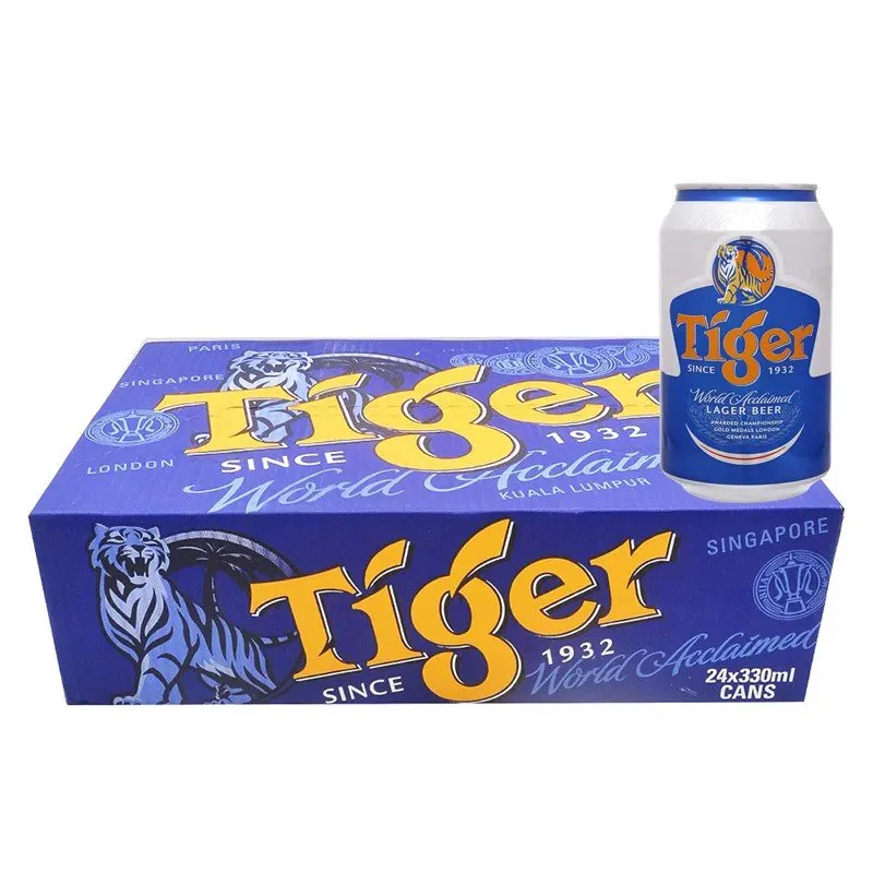 Оптовая продажа пивного пива Tiger Beer 330 мл x 24 банки из