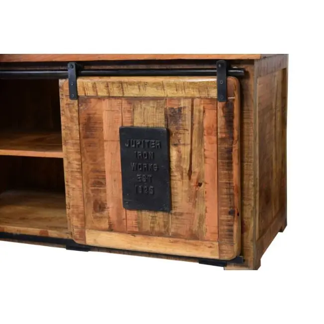 INDUSTRIAL HOME FURNITURE NEW WOOD I SIDING DOOR 1 DRAWER MIRRORED SIDEBOARD BUFFET RECYCLED TRADITIONAL SIDEBOARDS