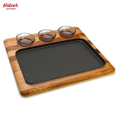serving plates for restaurant cafe hotel serving trays wooden serving plates platters Cast Iron  High Quality Made in TURKEY