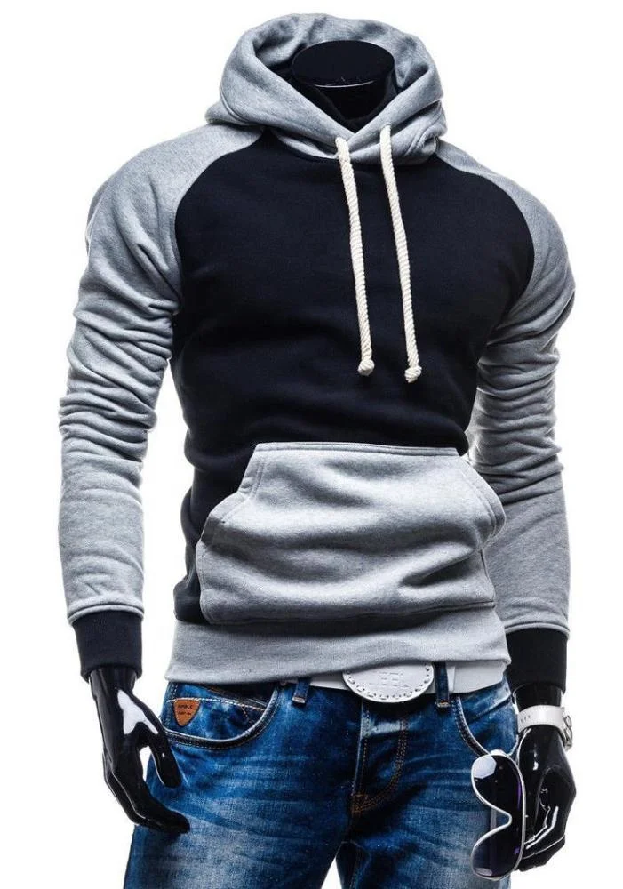 Grey Turtleneck fine quality thick fleece Hoodie