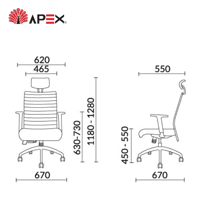 Malaysia Factory Becko Series Office Executive Director Revolving Adjustable Headrest Synthetic Leather Chair