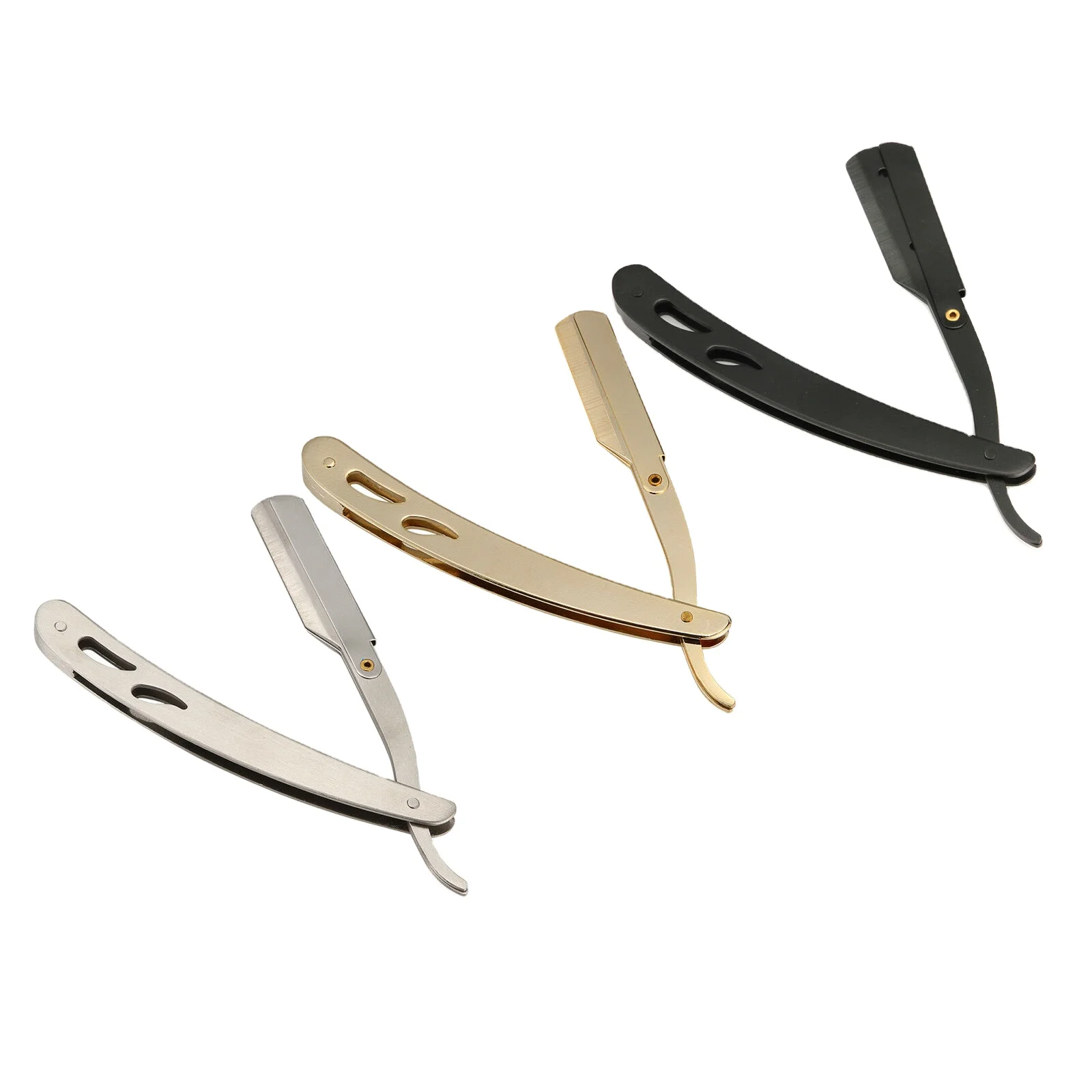 Professional Barber Edge Razor Folding Straight Shaving Razor Knife Steel Blades