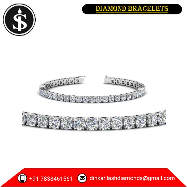 Прямая поставка с завода вечерние круглые браслеты натуральными бриллиантами для мирового покупателя