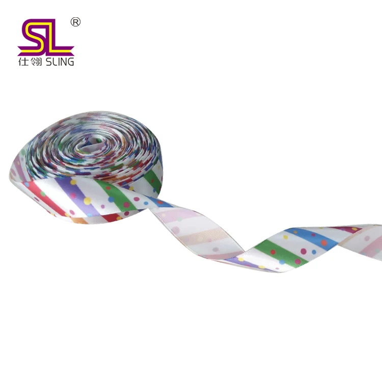 Stripe gift wrapping ribbon red blue yellow green custom Mauritius national flag ribbon