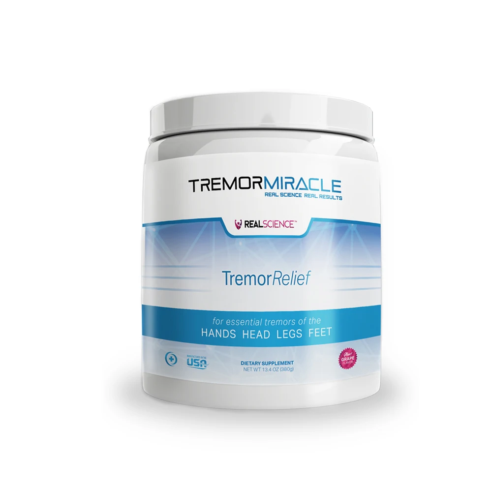 
 Tremor Miracle Essential Tremor травяная добавка Порошок для рук, ног, ног, тремя головками (13,4 унции, аромат винограда)  