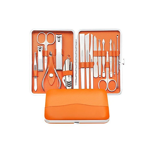 9 Pcs Beauty Tools Set Stainless Steel Nail Scissors, Clippers, Cutters, Files, Pushers, Cleaners & Tweezers Manicure Kits