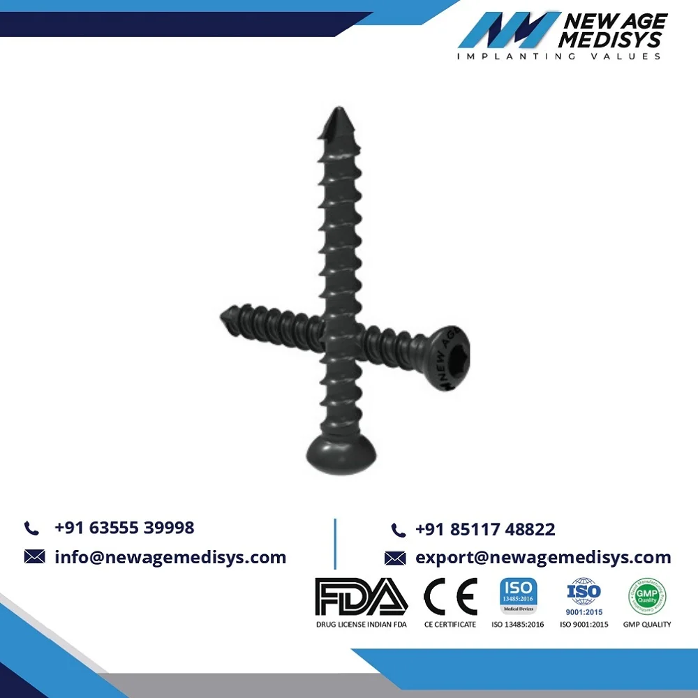 
High Rank Medical Products Rajkot Trauma Orthopedic Implants titanium Cortical Screw 3.5mm Bones Fracture Fixation 
