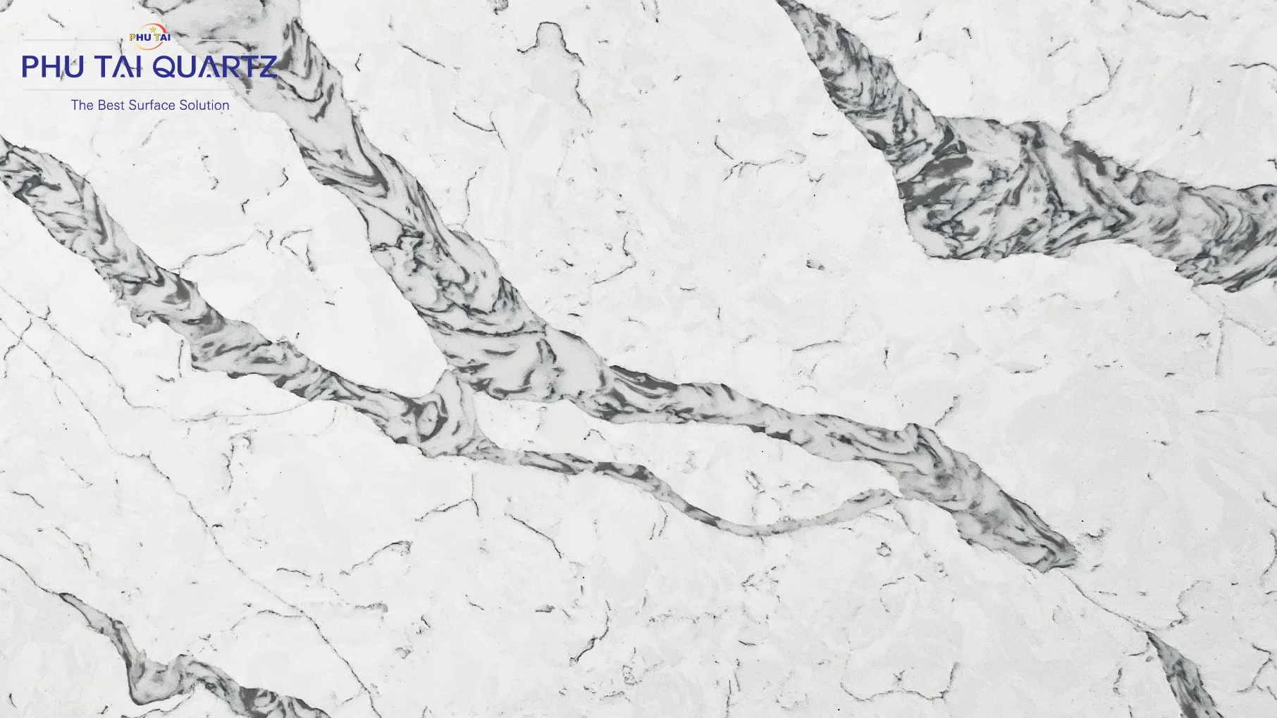 Calacatta Lincohn PT 994 High Quality Quartz Polished Slab for Interior Walling Decoration and countertops from Phutai