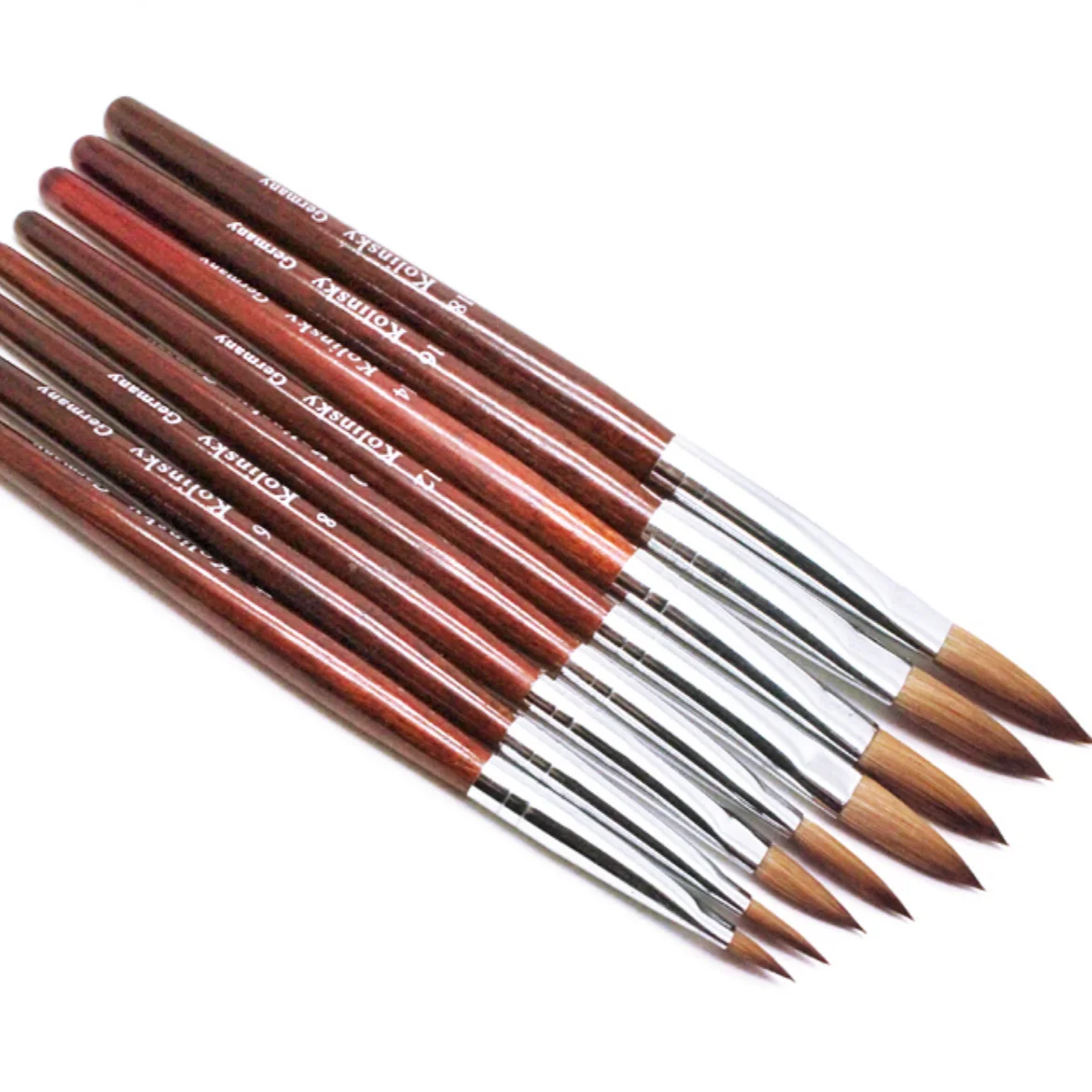YML 2021 hot sale nail brush 100% wooden kolinsky acrylic brushes #8-#22 nail brush